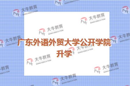广东外语外贸大学公开学院升学