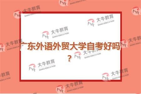 广东外语外贸大学自考好吗